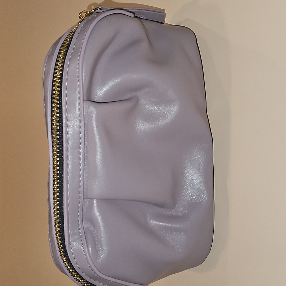 New Neiman Marcus Lavender Lilac Tote or Makeup Bag Or Pouch. NWOT